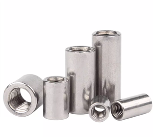 M2 M2.5 <strong>M3</strong> M4 M5 M6 M8 M10-M20 304 Stainless Steel Extend Long Lengthen Round <strong>Coupling</strong> Nut Connector Joint Sleeve Tubular Nut - Product Image 1