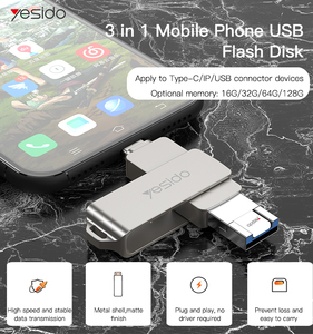 YESIDo neues Design Zink legierung Shell mit OTG-Adapter funktion USB-Speichers ticks Speicher karten