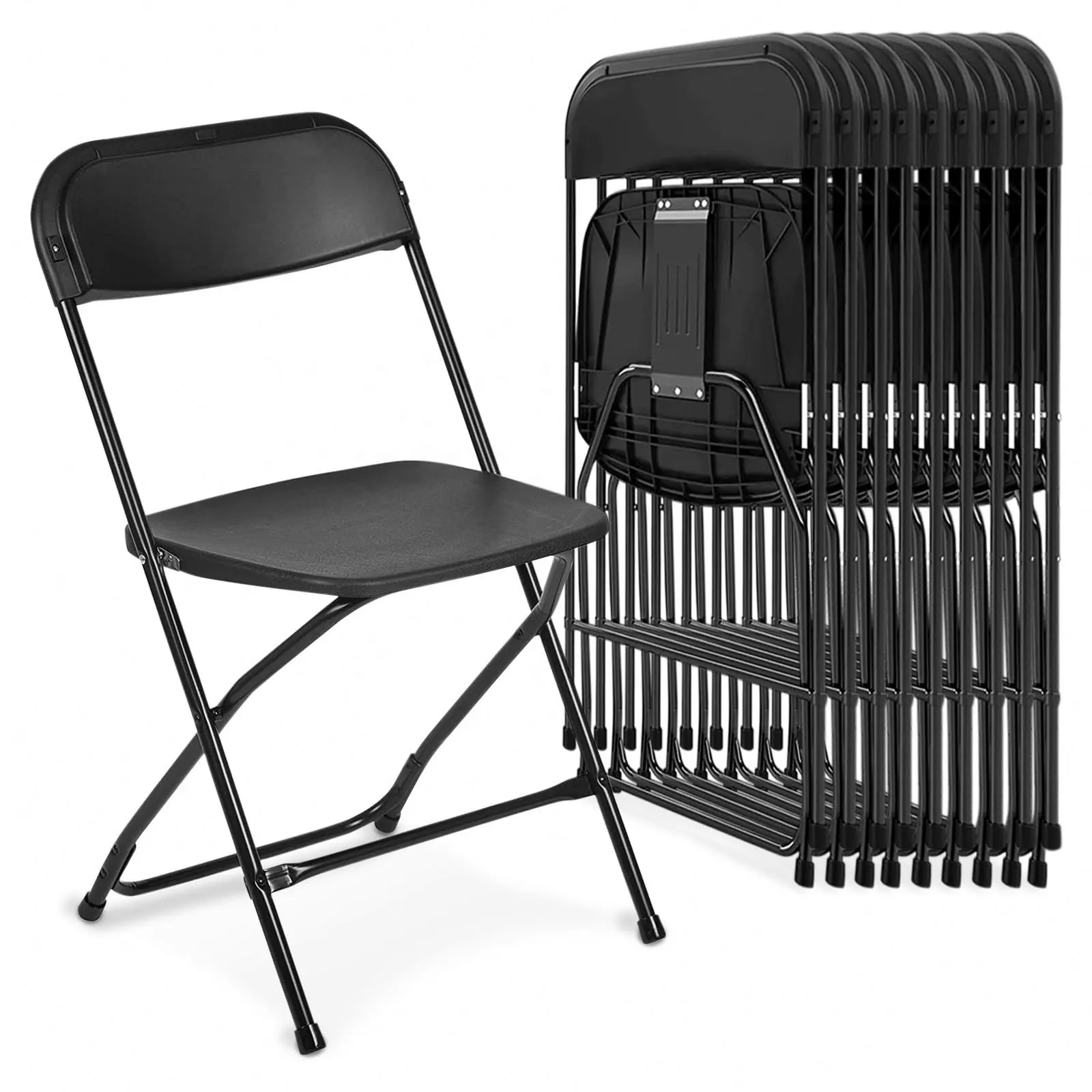 Outdoor Custom Wholesales Almofada De Couro Empilhável Dobrável Cadeiras De Plástico Para Jantar