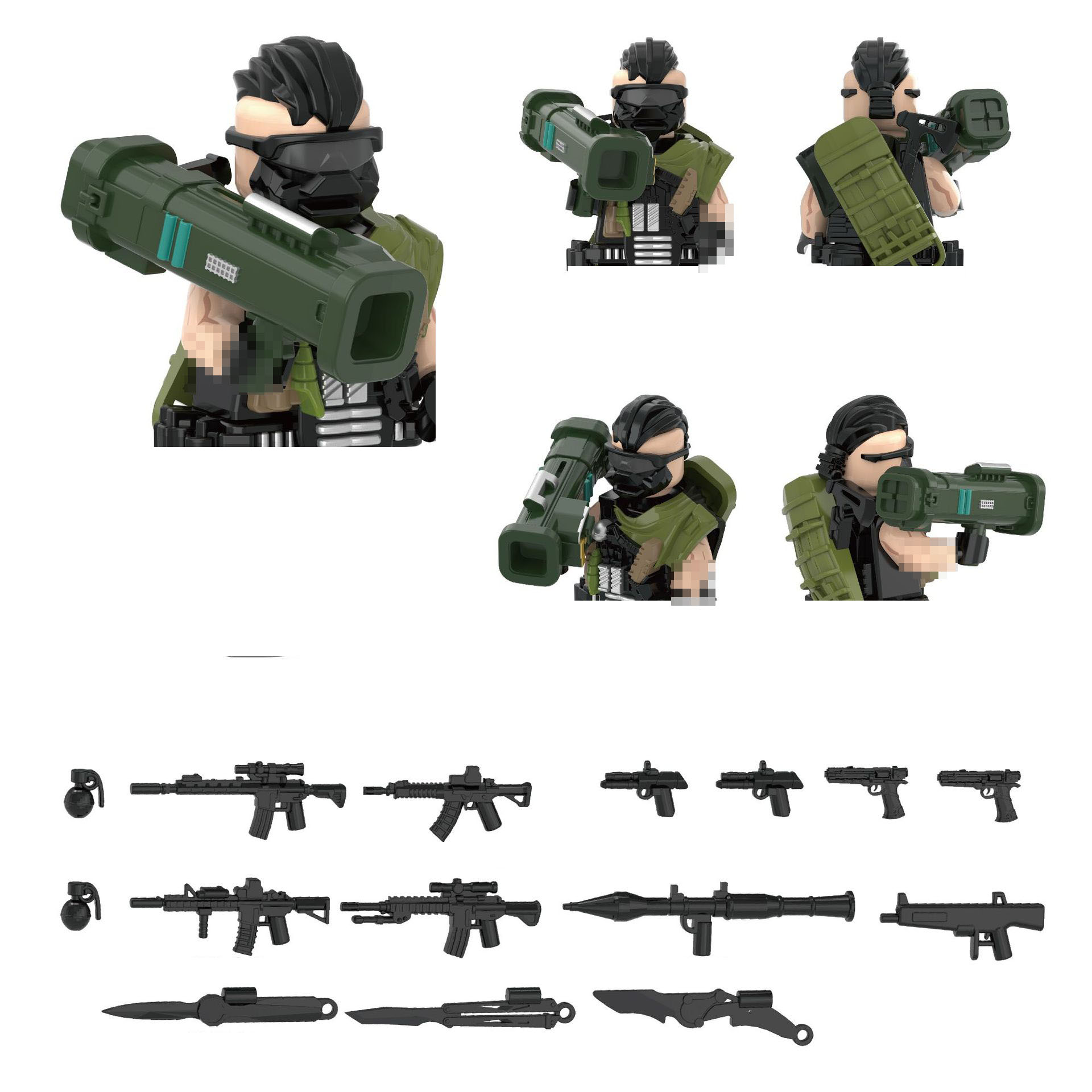 Canon coloré Lulu + arme noire