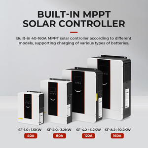 Inversor de controlador solar híbrido de 1.5KW con salida de entrada de CA, comunicación WiFi de onda sinusoidal pura de 48V CC individual y dividida para uso doméstico