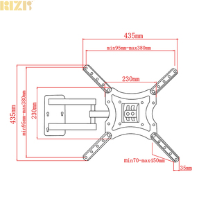 Extendable Universal Plasma/LCD Wall <strong>Mounts</strong> for <strong>19</strong>-55 Inch <strong>TV</strong> Single Arm Bracket of the <strong>TV</strong> With Swivel and Tilt - Product Image 4