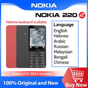 Original <strong>Nokia</strong> 220 4G Feature Phone 2.8 Inch Bluetooth FM Radio 1450mAh Bettery Dual SIM Push-button Mobile Phone Type-C Port - Product Image 2