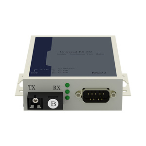 Convertidor de datos en serie de 1 canal RS232 a fibra Transceptor bidireccional DB9 de fibra óptica de 1 canal