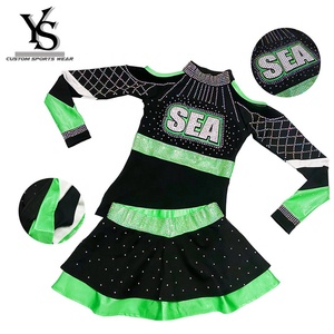 Özel tezahürat üniformalar kırmızı sevimli tezahürat üniformaları sparkle all star cheer üniforma çocuklar - Product Image 4