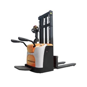 High Quality 1.5 Tons <strong>Load</strong> Capacity 3m Lifting Height Lead Acid Battery in Stand-On Electric Stacker With <strong>Platform</strong> - Product Image 1