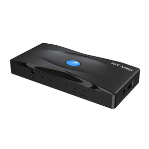 Conmutador HDMI de 5 puertos 4K 60Hz 5 en 1 salida, conmutador HDMI de 2x1 con control remoto IR