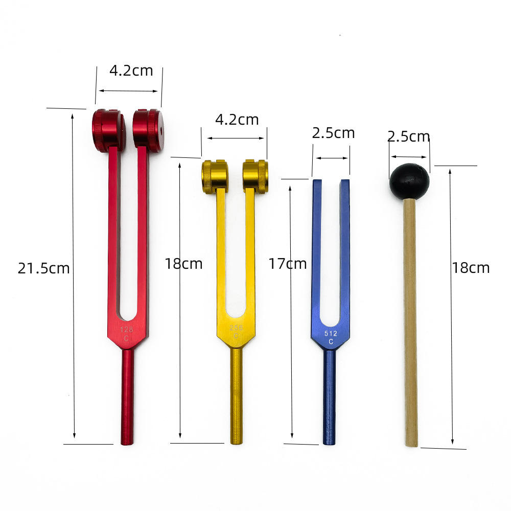 ส้อมเสียง 3 อัน + ค้อน