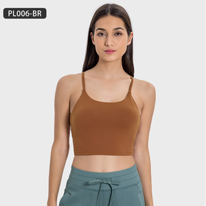 New Women's Yoga Top with Built-in Bra - Sports Bra with Removable Padding, Thin Straps &amp; Backless Design Workout <strong>Tank</strong> Top - Product Image 5