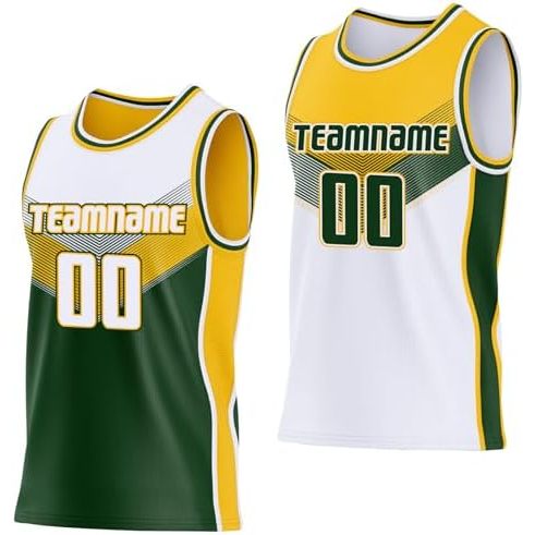 White and Dark Green and Yellow