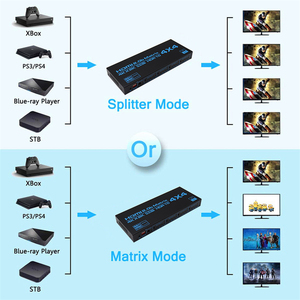 Interruptor de matriz compatible con HDMI, 4K, HDR, 4x4, HDCP 2,2, separador, 4 en 4, caja de salida con Extractor EDID y Control remoto IR - Product Image 4