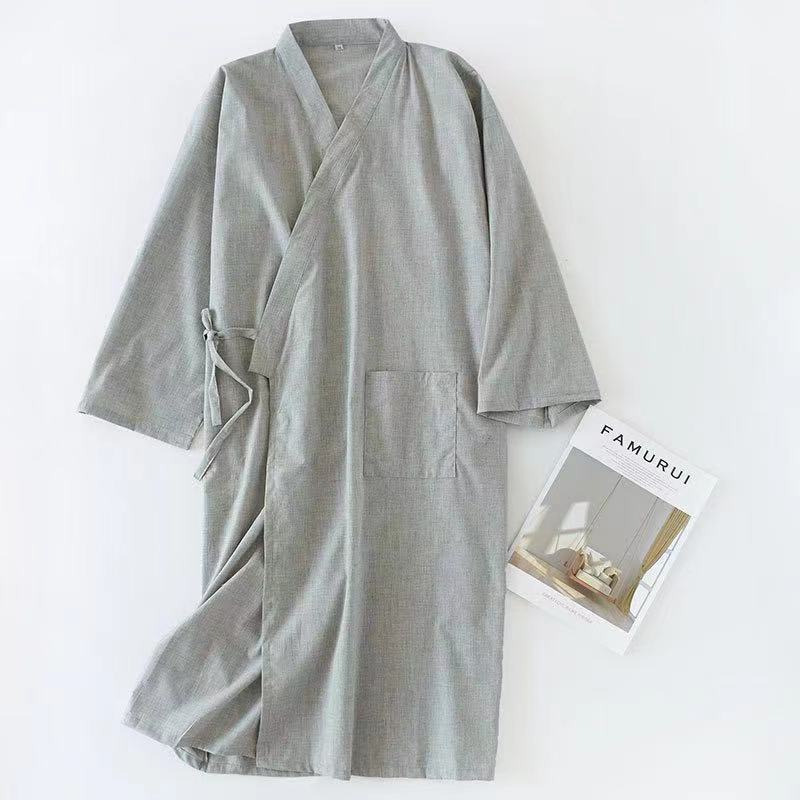Gris claro Kimono Robe