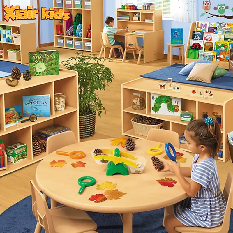 Conjunto de móveis para berçário de bebês Montessori, mesa e cadeiras para berçário pré-escolar, conjunto de móveis para berçário infantil por atacado