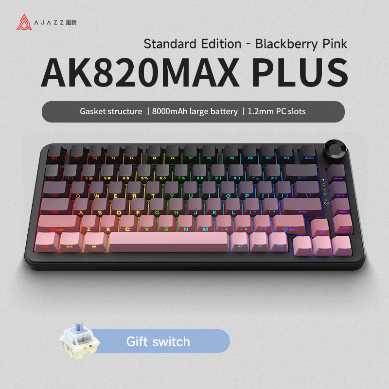 AK820 MAX PLUS - Switch Cadeau - Rose Dégradé - Modèle 3 - RGB