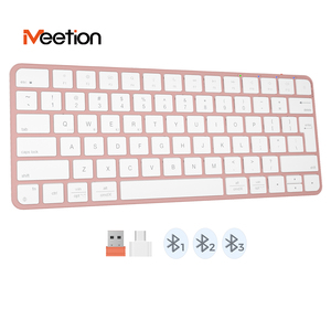 Meetion Ikey K210 Mini teclado inalámbrico Bluetooth portátil Delgado 3 multidispositivo recargable tipo C tijera USB para Mac - Product Image 2