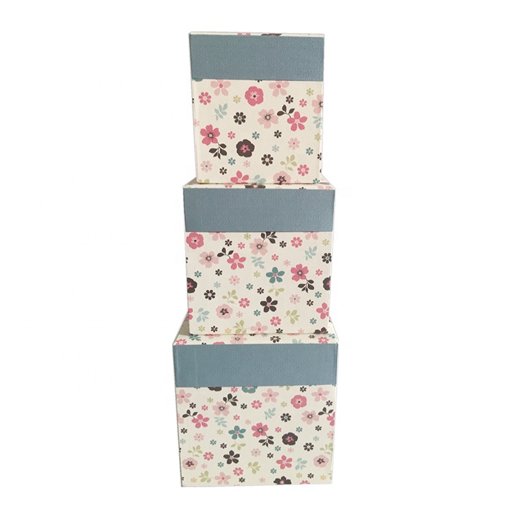 Set di scatole di carta quadrate nidificate ecologiche di design personalizzato di fabbrica scatola di imballaggio regalo scatola di gioielli in cartone - Product Image 2