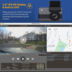 GPS Dash Cam 4K M800 Front Rear Inside <strong>Cameras</strong> 3 Channels Recording Car Recorder Built-in WiFi App Remote Control Car Black Box - Product Image 5
