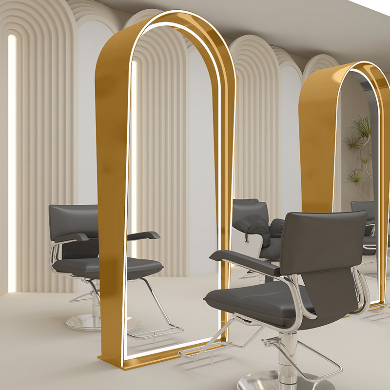 Light luxury-minimalist double-sided mirror gold