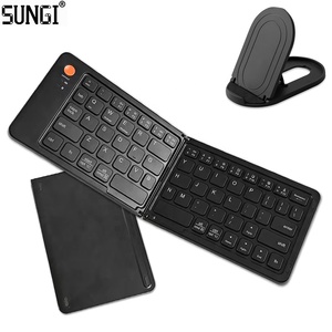 折りたたみ式BluetoothキーボードワイヤレスポータブルトラベルキーボードforWindows iOS AndroidiPadタブレットスマートフォンラップトップPC - Product Image 1