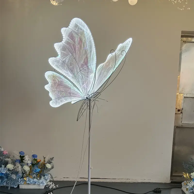 Заводская цена металлическая светящаяся бабочка декоративный Свадебный Потолочный фон декорация для вечеринки детский душ