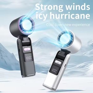 4000毫安时数字显示可折叠冰冷却风扇<span class=keywords><strong>USB</strong></span>充电100高速迷你风扇手持风扇