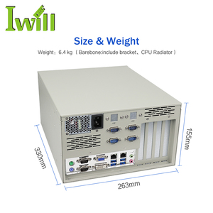 4U Doppia Sezione Fissato Al Muro di Rete Rack i5 3450 quad core pc industriale server con 2 * PCI - Product Image 4