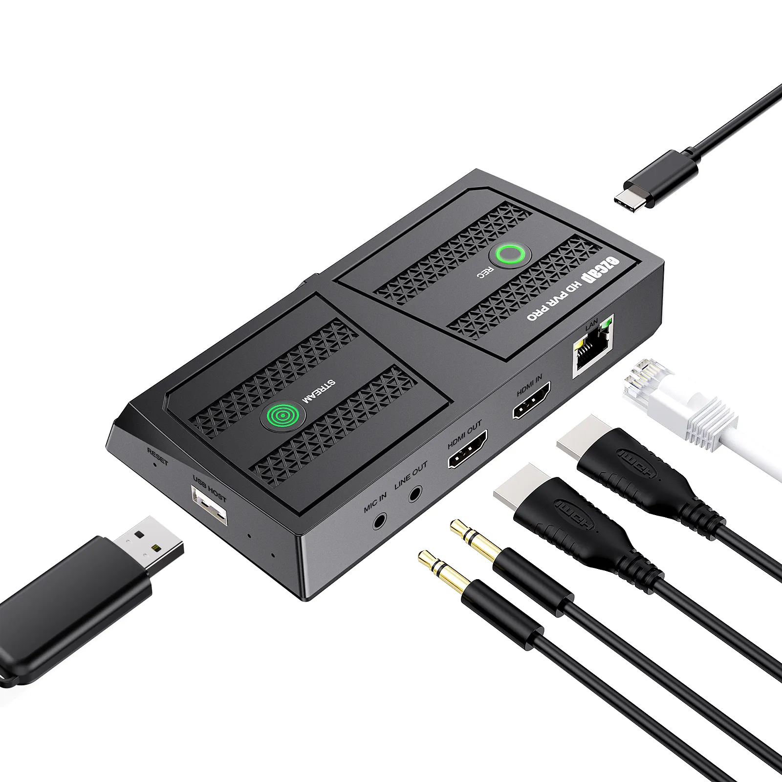 Capture vidéo ezcap HD PVR Pro H264 MPEG4, streaming vidéo UVC avec prise en charge de la boucle HDMI RTMP RTSP