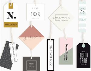 Etiquetas colgantes para ropa, papel personalizable de lujo, estampado en relieve, cadena larga - Product Image 2
