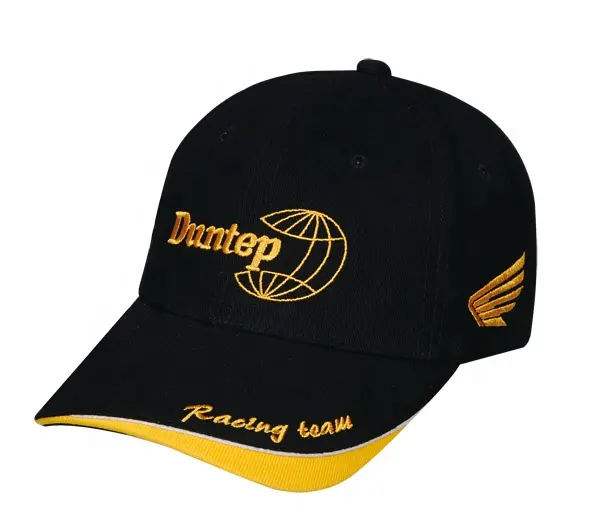 Produsen 6 Panel topi olahraga terstruktur Logo kosong katun Mit 3D topi bisbol lari balap bordir