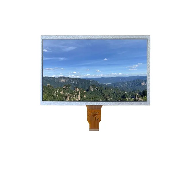 Layar Lcd IPS 10.1 Inci Antarmuka LVDS 1024X600 Modul Peraga Lcd Tft Mendukung Layar Sentuh Kapasitif