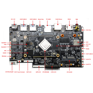 Placa RK3568 para Android, placa controladora de host USB multifuncional con placa estéreo RJ45 Android Ubuntu Debian Yocto Linux + QT