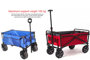 लीजर आउटडोर गार्डन कैम्पिंग बीच शॉपिंग फोल्डेबल पोर्टेबल यूटिलिटी मल्टीफंक्शनल फोल्डिंग वैगन ट्रॉली कार्ट - Product Image 4