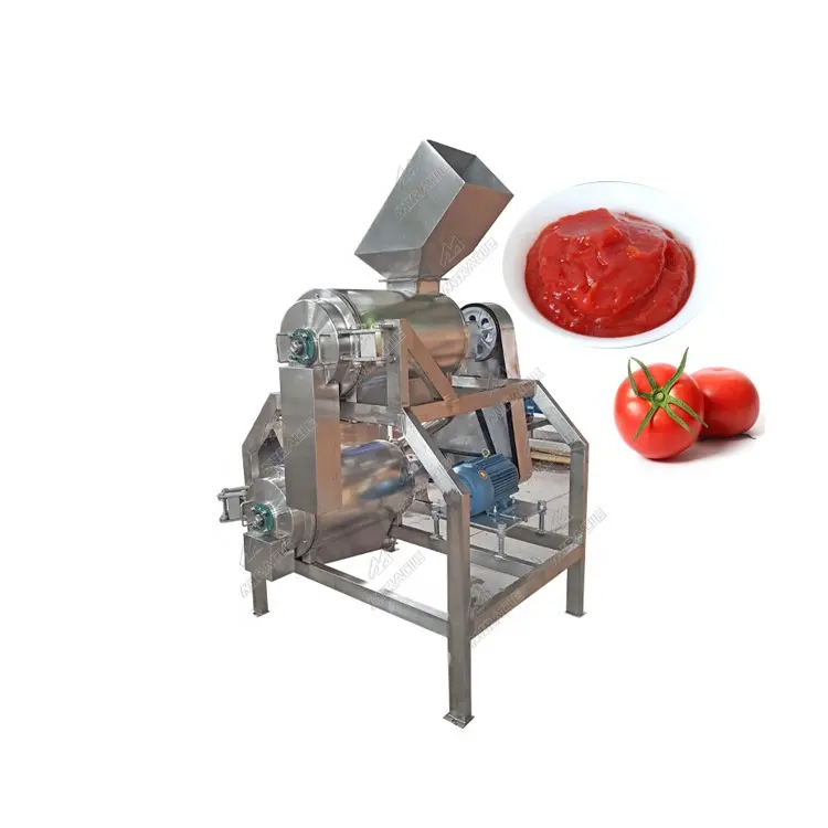 High quality spiral fruit pulp juicer extractor mango pulper commercial tomato paste processing line