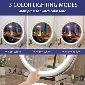 Sensor de interruptor inductivo inteligente de un solo botón de 12V, toque de atenuación de luz de tres colores para espejo de baño - Product Image 6