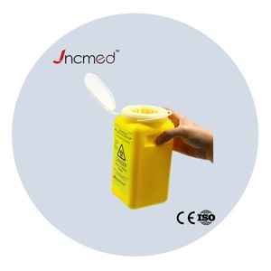 Контейнер для острых продуктов для домашнего использования, 1,4 л, для биологической опасности, для удаления игл и шприцев, профессиональный медицинский - Product Image 4