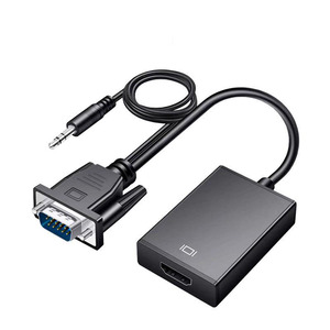 Vga hd 1080p vga כבל ממיר עם 3.5 מ "מ מתאם עבור מחשב נייד hdtv מקרן