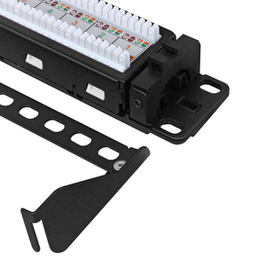 High Quality UTP 19&quot;1U Cat 6A <strong>Patch</strong> <strong>Panel</strong> 24 Ports Krone&amp;110 Dual IDC <strong>Patch</strong> <strong>Panel</strong> with Cable Management