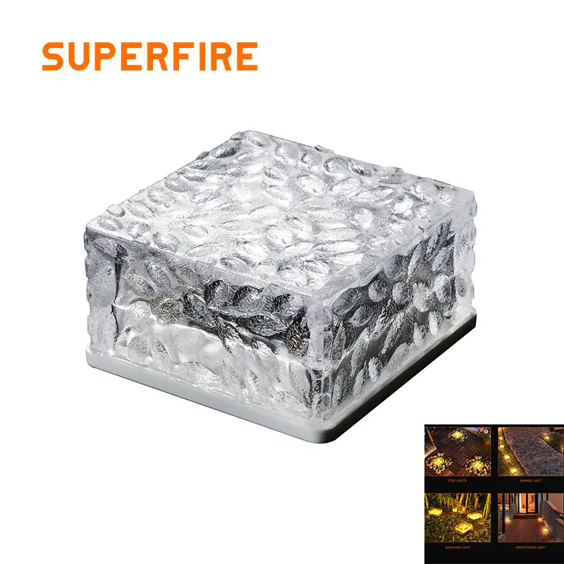 Solar Lights LED Ice Flower Ground Buried Lamp for Outdoor Yard Dock Road Path Garden Decoration