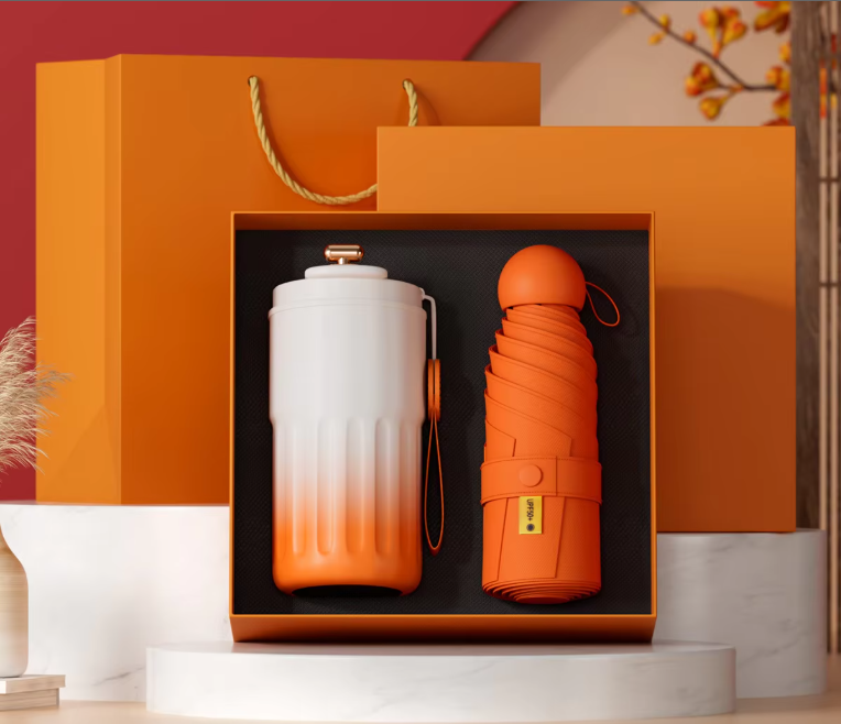 Coffee cup capsule umbrella-ombre orange