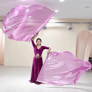 Yarım daire bayrak peçe germe sopa ile dans sahne Polyester Prop için performans aksesuarı toplantı