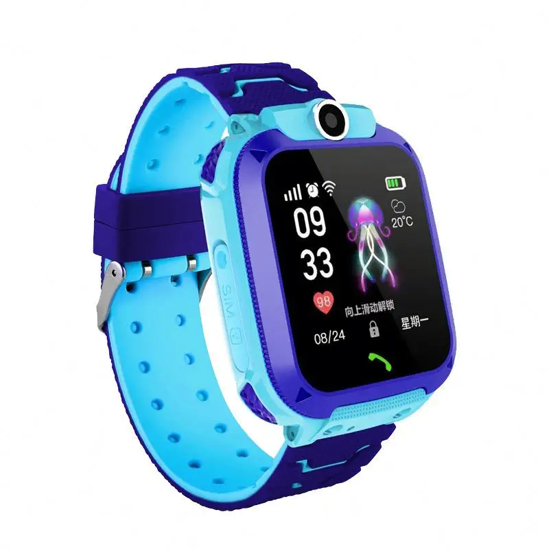 Smartwatch com tela sensível ao toque para crianças Q12, 4G Sos, relógio inteligente com faixa esportiva para crianças, relógio inteligente com GPS