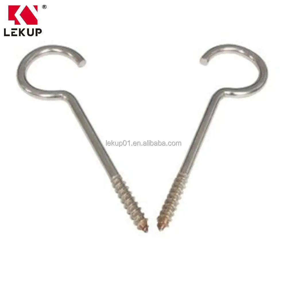 Colgador de fábrica, barandilla de techo, aparejo, pernos de ojo, ganchos de tornillo, tornillo colgante decorativo de pared, pernos de gancho J, precio