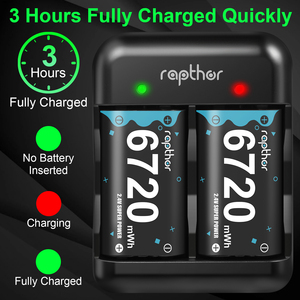 Rapthor ชุดควบคุมแบตเตอรี่แบบชาร์จไฟได้ใน6720mWh 4X สำหรับ <span class=keywords><strong>Xbox</strong></span> One/Series พร้อมที่ชาร์จเร็ว (แบตเตอรี่4ก้อน + ที่ชาร์จ1ก้อน) - Product Image 3