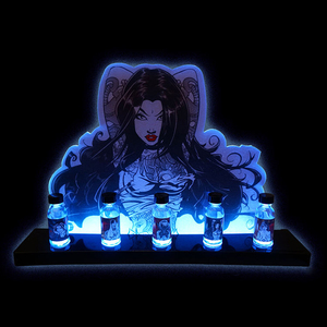 カスタムアクリルワインラックカウンタートップボトルGlorifierワインディスプレイスタンドLEDボトルプレゼンターGlorifierベース付き