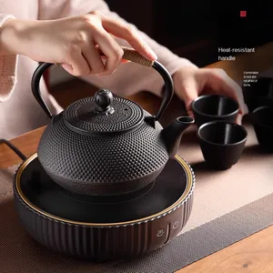 300毫升手工无涂层日式铸铁茶壶复古水煮铁水壶泡茶家用茶壶 - Product Image 4