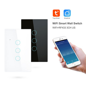 <strong>Top</strong> <strong>Quality</strong> Tuya Smart Home Light Wall <strong>Touch</strong> <strong>Switch</strong> 3 Gang Wifi Light <strong>Switch</strong> US Standard PST-WT-U3 - Product Image 2