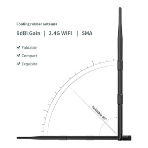 Băng Tần Kép 2.4G 5.8G Ăng-ten Cao Su Có Thể Gập Lại 10dbi Ăng-ten Wifi Cho Bộ Định Tuyến RT-N16/TL-WR1043ND TP-Link Vv - Product Image 2