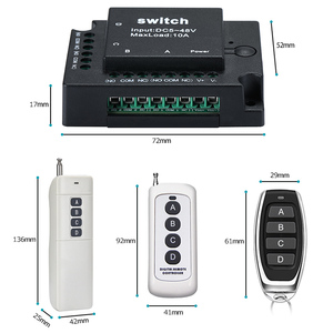 Drahtloses Relais 433MHz Fernbedienung Ein-Aus-Schalter 4ch 48V Drahtloser Schalter Rf Dc 12V Fernbedienung schalter Für LED-Licht leiste - Product Image 4