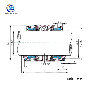 Nhà máy bán mô hình 202uu con dấu cơ khí cho Máy bơm nước thép không gỉ nhiệt độ cao và chịu mài mòn cao su FKM - Product Image 6