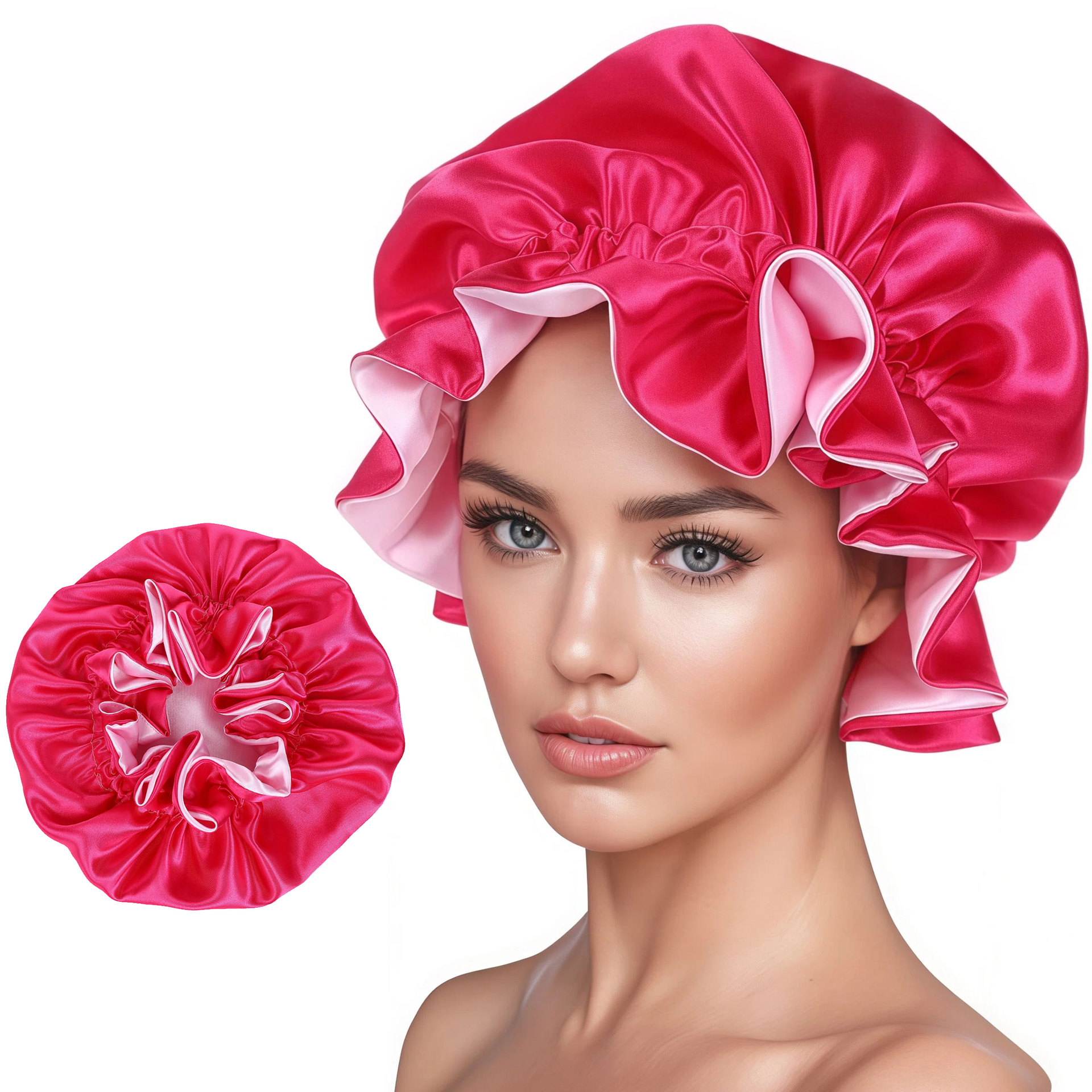 Rose rouge avec du rose
